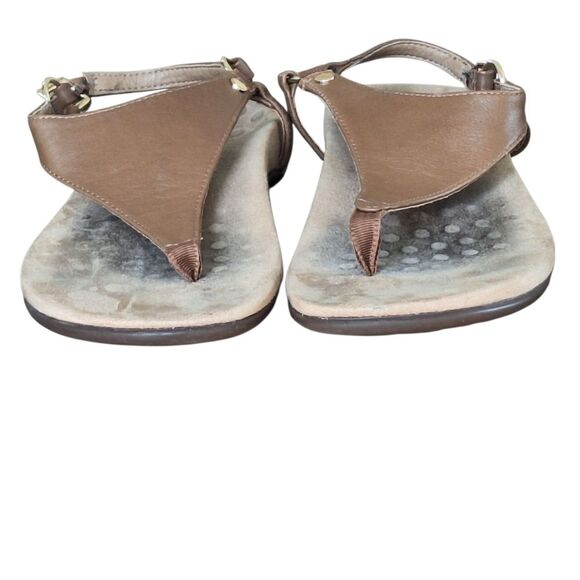 Vionic Kirra Leather Sandal Brown Size 8 Tan Comfort Shoes - Picture 13 of 15